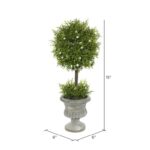 Artificial Green Oregon Juniper Topiary - Chic Decora