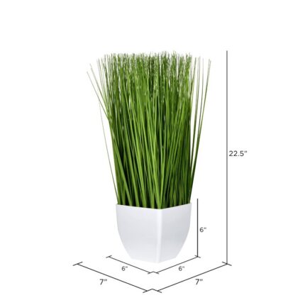 Artificial Green Potted Grass. - Chic Decora