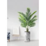 Artificial Plant In Planter, Fake Areca Tropical Palm Silk Plant Home Decoration (Plant Pot Plus Plant) - Chic Decora