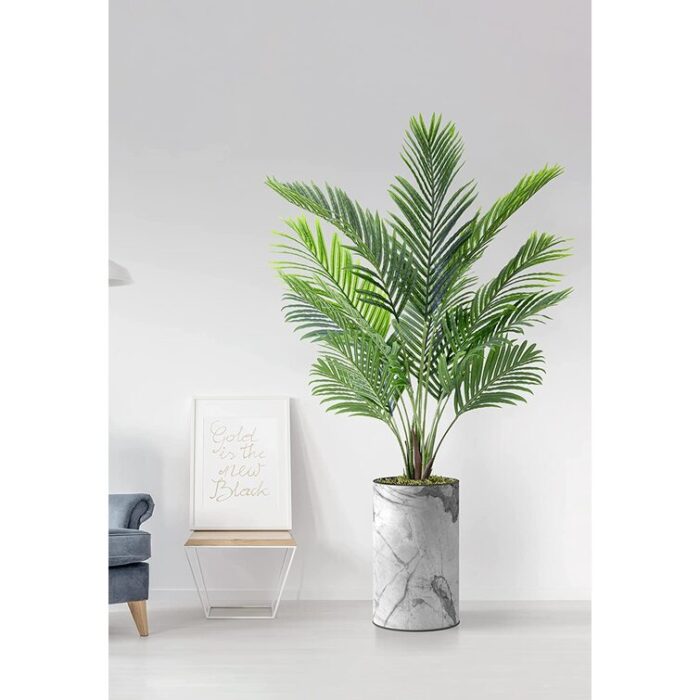 Artificial Plant In Planter, Fake Areca Tropical Palm Silk Plant Home Decoration (Plant Pot Plus Plant) - Chic Decora