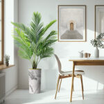 Artificial Plant In Planter, Fake Areca Tropical Palm Silk Plant Home Decoration (Plant Pot Plus Plant) - Chic Decora