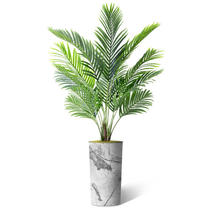 Artificial Plant In Planter, Fake Areca Tropical Palm Silk Plant Home Decoration (Plant Pot Plus Plant) - Chic Decora