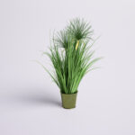 Artificial Potted Artificial Grass and Cyperus Heads - Chic Decora