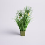 Artificial Potted Artificial Grass and Cyperus Heads - Chic Decora