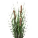 48” Faux Flowering Grass in Pot - Chic Decora