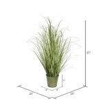 Artificial Potted Native Green Grass. - Chic Decora