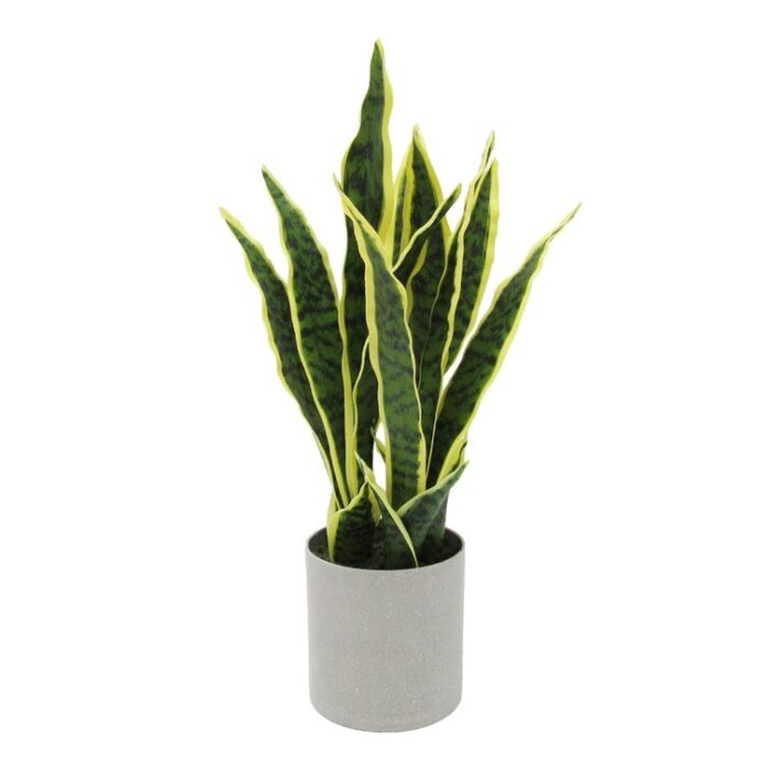 Artificial Sansevieria Snake Plant in Pot - Chic Decora