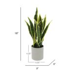 Artificial Sansevieria Snake Plant in Pot - Chic Decora