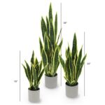 Artificial Sansevieria Snake Plant in Pot - Chic Decora