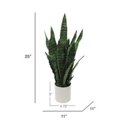 Artificial Sansevieria Snake Plant in Pot - Chic Decora