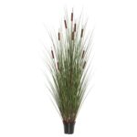 Artificial Straight Grass and Cattails - Chic Decora