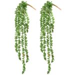 Artificial Succulents Hanging Faux Plants Fake String of Pearls - Chic Decora