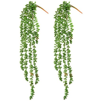 Artificial Succulents Hanging Faux Plants Fake String of Pearls - Chic Decora