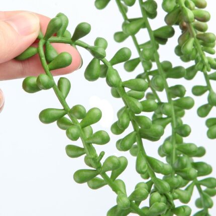 Artificial Succulents Hanging Faux Plants Fake String of Pearls - Chic Decora