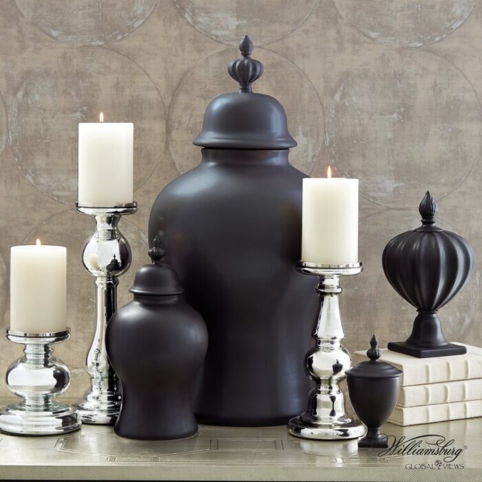 Beaufort Ginger Jar-Matte Black - Chic Decora