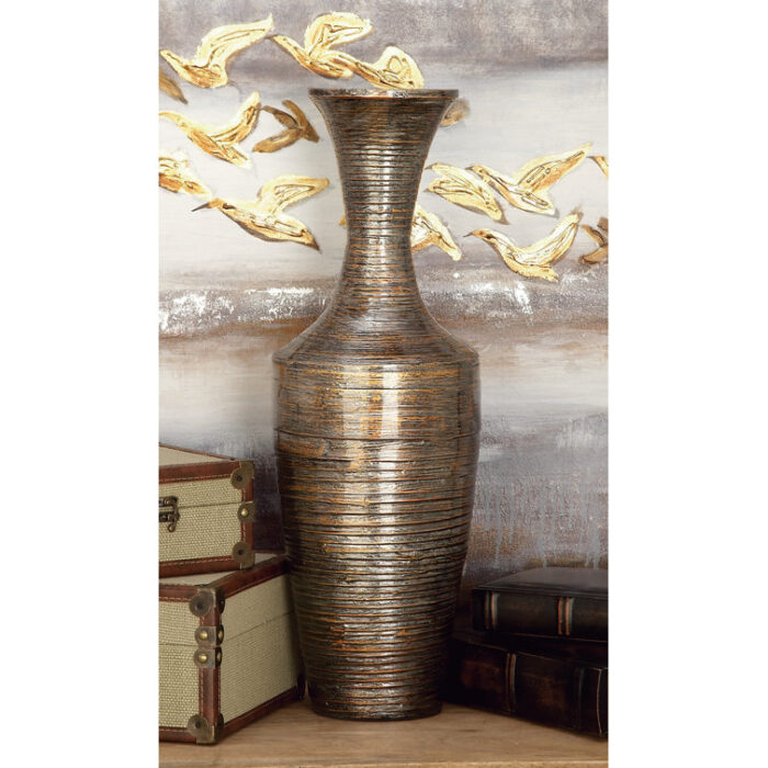 Bogdan Wood Floor Vase - Chic Decora