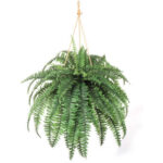 33” Faux Fern Plant in Wicker Basket - Chic Decora