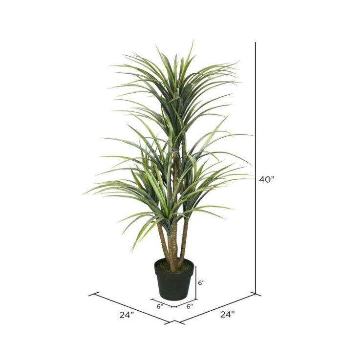 Boulanger 40″ Artificial Green Yucca - Chic Decora