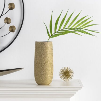 Brava Ceramic Spun Textured Table Vase - Chic Decora