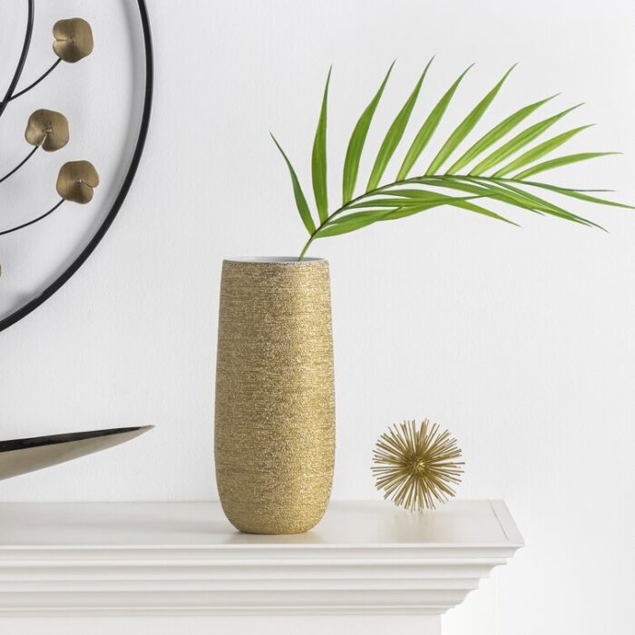 Brava Ceramic Spun Textured Table Vase - Chic Decora