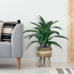 20.5” Faux Foliage Plant in Wood Planter - Chic Decora