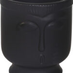 Ceramic Face Watertight Vase with Base for Table Top Display in Living Room, Dining Room, Bedroom, or Office - Chic Decora