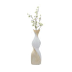 Ceramic Twisted Vase – Contemporary Floral Vase for Decorative Table Accent – Stylish Home, Office, Event Decor - Chic Decora