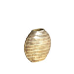 Chased Oval Vase-Antique Brass - Chic Decora