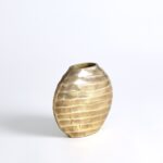 Chased Oval Vase-Antique Brass - Chic Decora