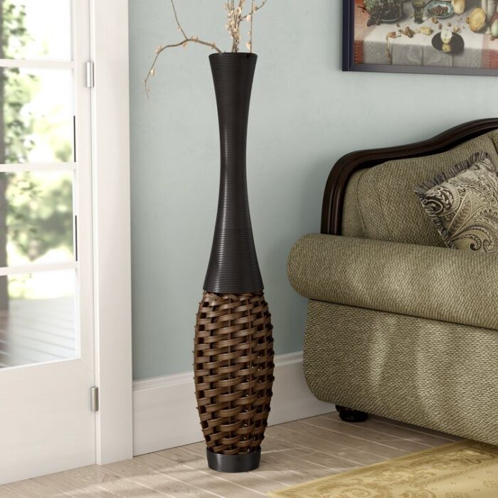 Chesterland Rattan Floor Vase - Chic Decora