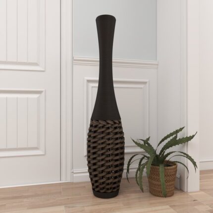 Chesterland Rattan Floor Vase - Chic Decora