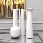 Cosmoliving By Cosmopolitan Set Of 3 Ceramic Modern Vase - Chic Decora