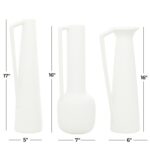 Cosmoliving By Cosmopolitan Set Of 3 Ceramic Modern Vase - Chic Decora