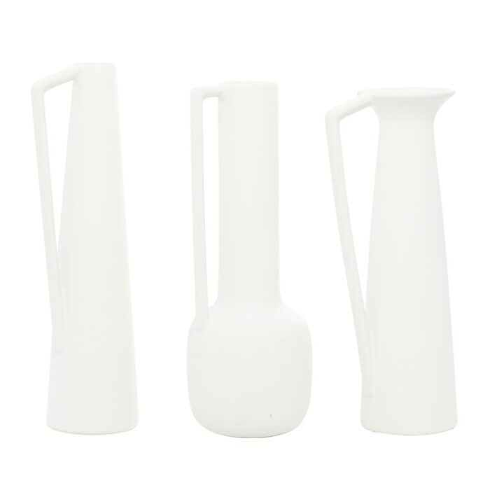 Cosmoliving By Cosmopolitan Set Of 3 Ceramic Modern Vase - Chic Decora