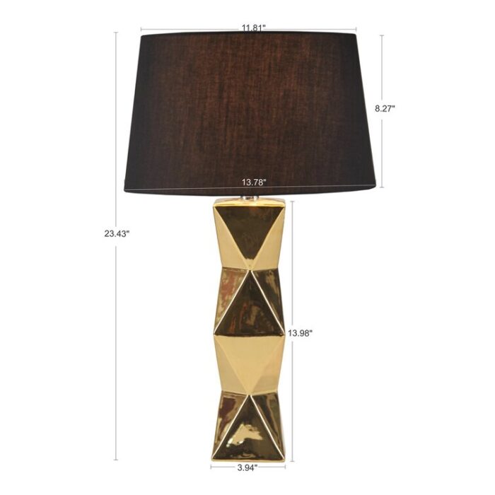 Courteau Geometric Ceramic Table Lamp - Chic Decora