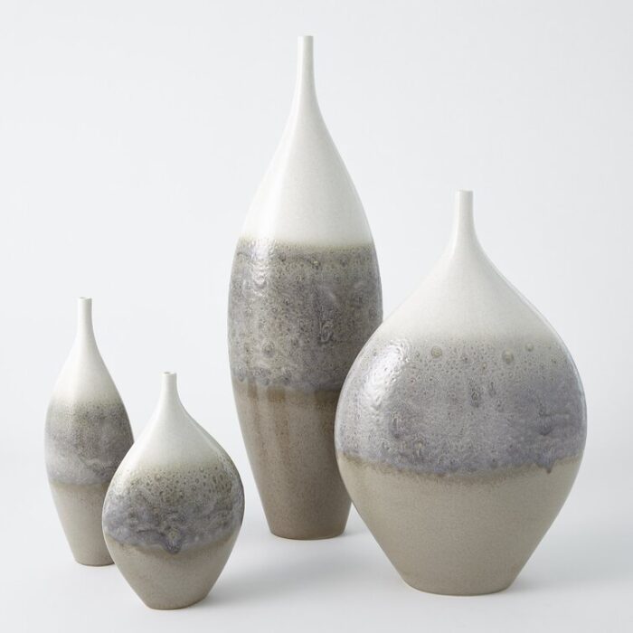 Cream Rises Vase-Wide - Chic Decora