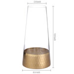 Crichlow Clear & Gold Glass Table Vase - Chic Decora