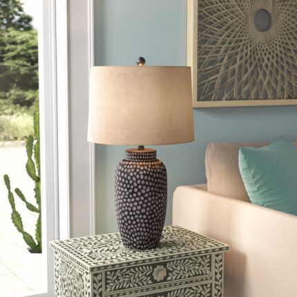 Carveth Resin Table Lamp - Chic Decora