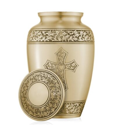 Decorative Full-sized Memorial Urn – Cross - Chic Decora