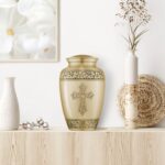 Decorative Full-sized Memorial Urn – Cross - Chic Decora