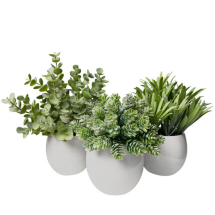 Digby Artificial Plant Eucalyptus in White Pot - Chic Decora