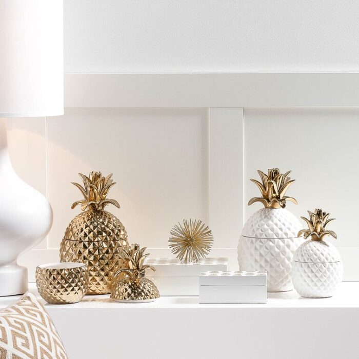 Duffey Pineapple Ceramic Storage Jar - Chic Decora