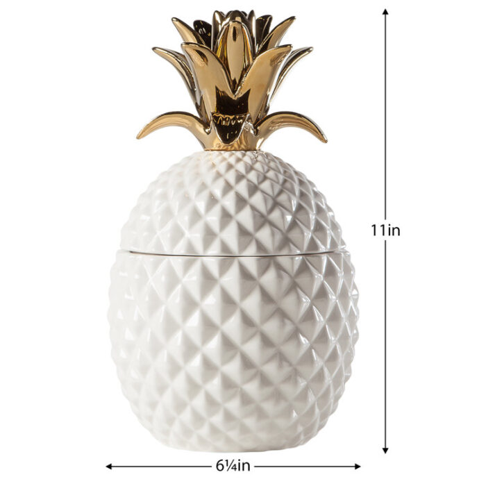 Duffey Pineapple Ceramic Storage Jar - Chic Decora