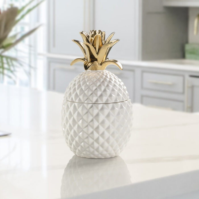 Duffey Pineapple Ceramic Storage Jar - Chic Decora