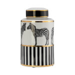 Eastleigh Zebra Handmade Ceramic Ginger Jar - Chic Decora