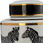 Eastleigh Zebra Handmade Ceramic Ginger Jar - Chic Decora