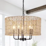 Ekkehard 5 – Light Dimmable Drum Chandelier - Chic Decora