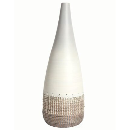 Esai Handmade Wood Floor Vase - Chic Decora