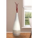 Esai Handmade Wood Floor Vase - Chic Decora