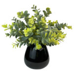 Eucalyptus Faux Plants in Ceramic Pots - Chic Decora